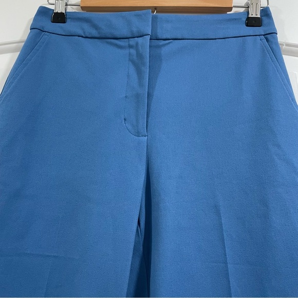 NWT Derek Lam 10 Crosby Women’s 2 Malika Side Slit Cotton Blend Pants Blue - Picture 4 of 12